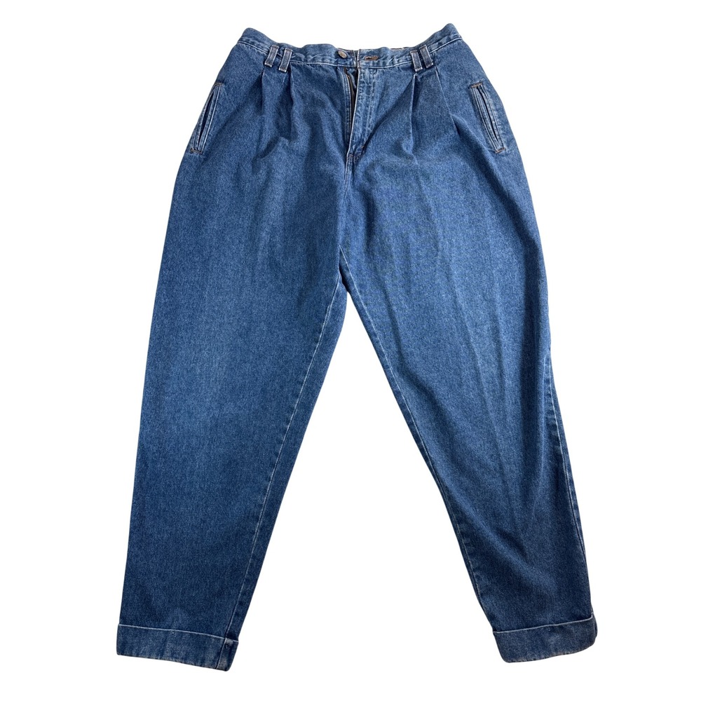 Vintage 1989 Levis 573 High Waisted Pleated Tapered Jeans 56950-2030 USA Made 18